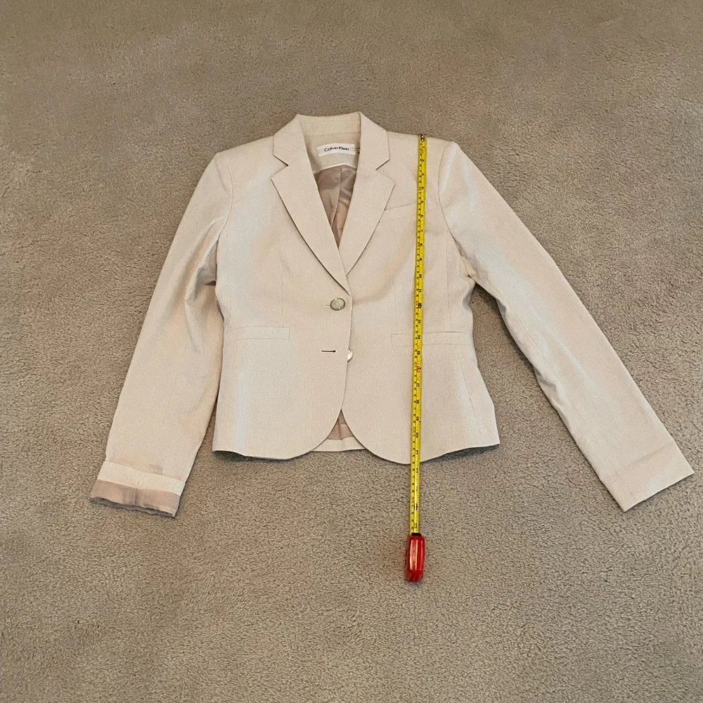 Calvin Klein Chic Beige Blazer and Short Set - Picture 13 of 14